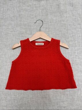 Misha & Puff Girls 3-4yr Red Knit Tank Top